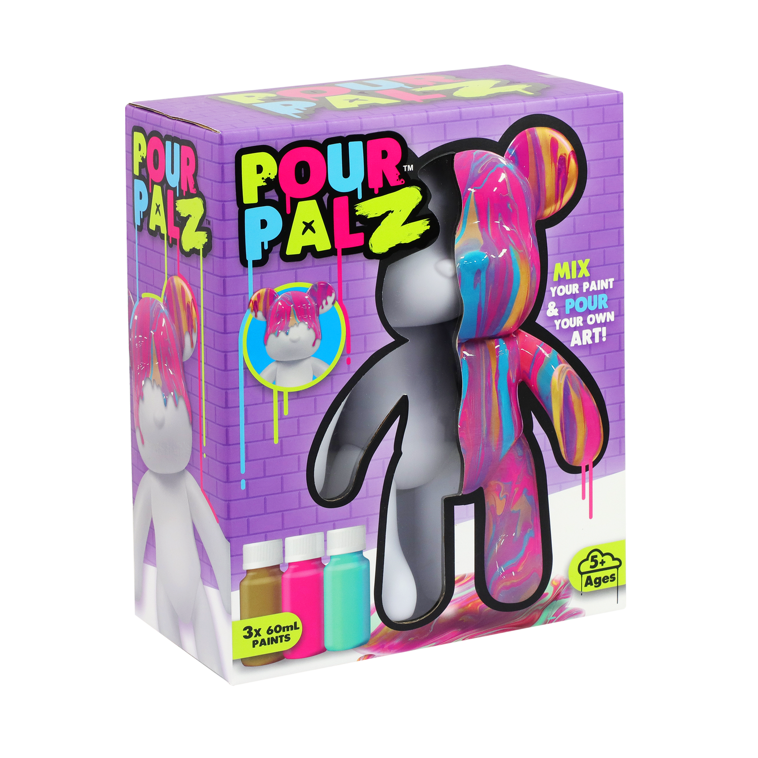 pa pi pu Bear 5段タンス POUR PALZ LARGE PAINT BEAR WAVE 1 Golden